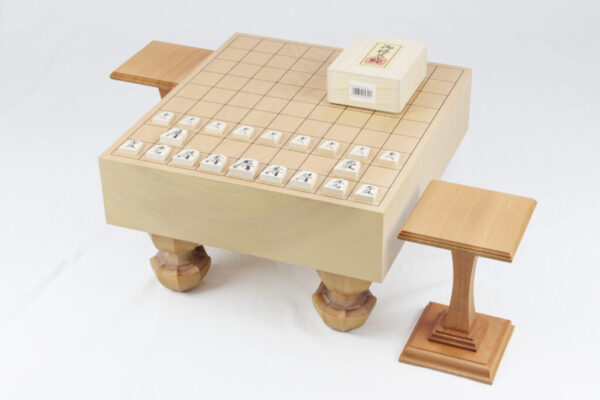 本桂｜将棋盤30号 3点セット｜樺押駒／駒台
